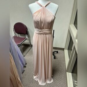 blush pink formal dress